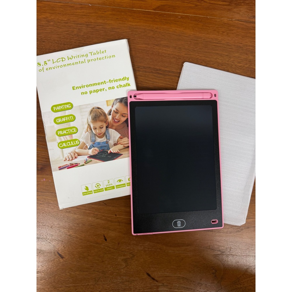 Pink 8.5 Inch LCD Writing Tablet Kids Electronic Drawing Pad Doodle Board Stylus